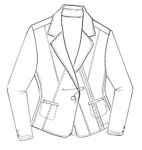 Clothing manufacturing - womens and girls: PAULA RYAN Girlfriend Jacket - Sand