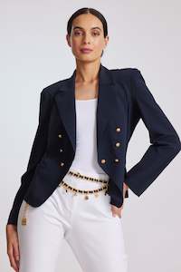 PAULA RYAN Double Breasted Jacket - Navy