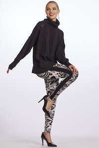 PAULA RYAN Rouched Legging - Aria Print