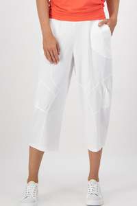 PAULA RYAN Osaka Pant - Microjersey White