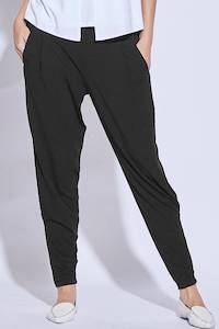 Clothing manufacturing - womens and girls: PAULA RYAN Ankle Pleat Basque Pant - Micromodal