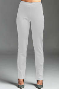 Clothing manufacturing - womens and girls: PAULA RYAN ESSENTIALS Narrow Leg Pants - Winter White Roma