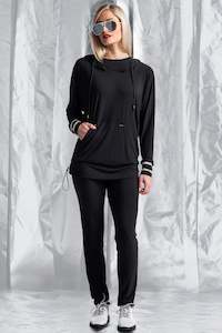 Clothing manufacturing - womens and girls: PAULA RYAN RELAXED Slim Leg Long Weekend Pant - Cashmere Modal