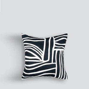 Maze Black Outdoor Cushion (Polyester)