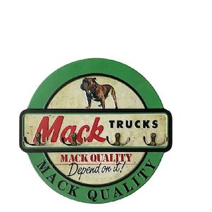 Mack Truck sign with Coat Hooks