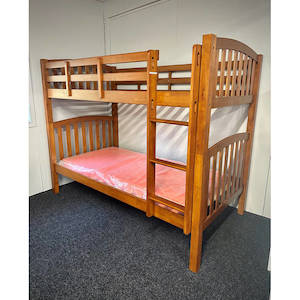 Riley Bunk - King Single - Walnut (Suitable for Commercial)