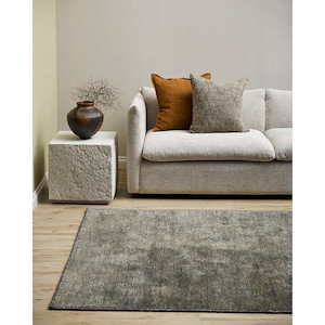 Investment - commercial property: Anchorage Floor Rug - Gravel  (Jute/Bamboo Silk)