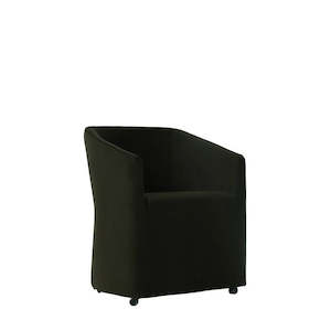 Dieppe Swivel Dining Chair - Dark Brown velvet