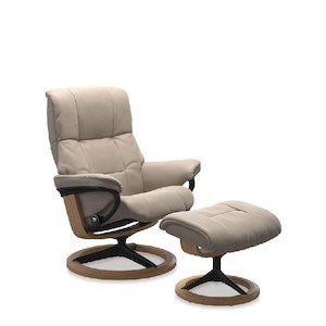 Investment - commercial property: Stressless® Mayfair Large Leather Recliner - Signature Base (Paloma Mushroom)