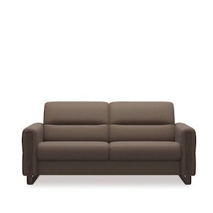 Stressless® Fiona 2.5 Seater Sofa -  Batick Mole - Wood Arm