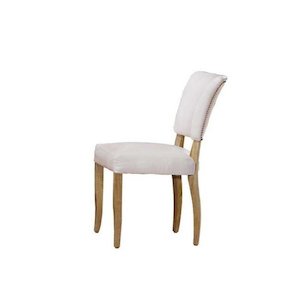 Mimi Dining Chair - Riders White with Weathered Oak