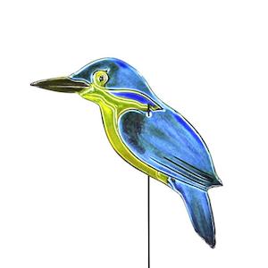 Garden Art Stand - Kingfisher