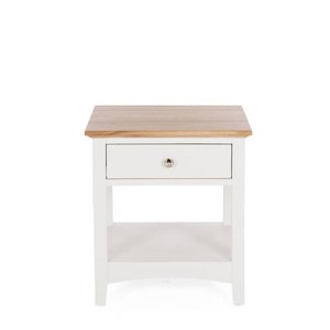 Jessica Bedside 1  Drawer - Oak Top