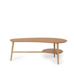 Oslo Coffee Table Shaped with Shelf