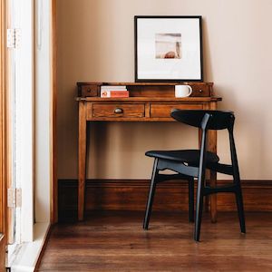 Irish Coast Writing Bureau Desk & Kaiwaka Dining Chair