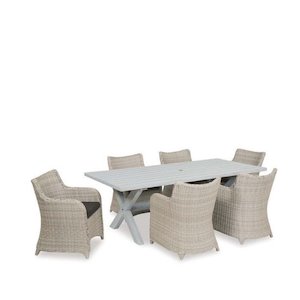 Bali Outdoor Dining Suite 2200w & Chairs (7 Pce)