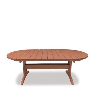 Eden Outdoor Oval Extension Table 2200w to 2740w