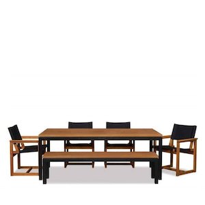 Coast & E2 Outdoor Dining Suite 2000w (6 Pce) - Black