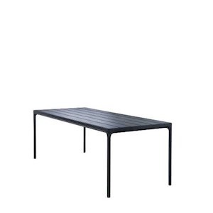 Investment - commercial property: Four Outdoor Dining Table 2100w - Black Top / Black Frame