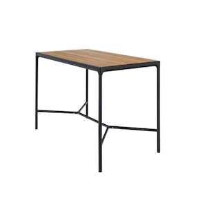 Four Outdoor Bar Leaner 1600w - Bamboo Top - Black Frame