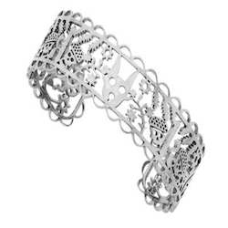 Silver Filigree Cuff