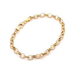 9ct Yellow Gold Oval Belcher Bracelet