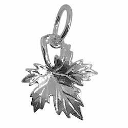 Silver Maple Leaf Charm