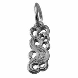 Silver Long Manaia 1 Charm