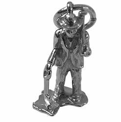 Jewellery: Gold Australian Swagman Charm