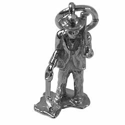 Jewellery: Silver Australian Swagman Charm