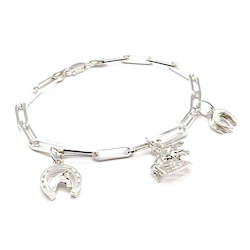 Sterling Silver Equine Charm Bracelet