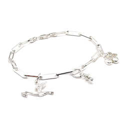 Sterling Silver Baby Charm Bracelet