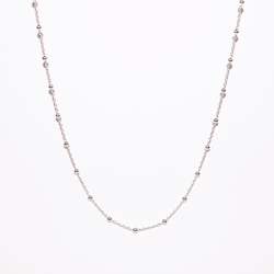 Silver Ball & Cable Chain Necklace