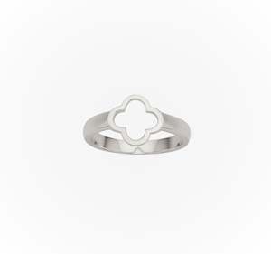 Silver Clover Ring