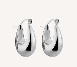 Cloudland Silver Hoop Earring