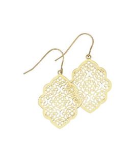 Gold Filigree Drop Earrings