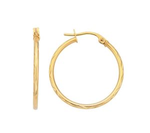 Gold Detailed Hoop Earrings