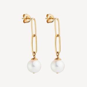 Eden Pearl Drop Gold Earring