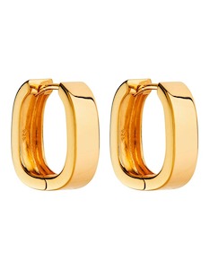 Yellow Gold Elysium Hoop Earrings