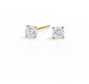 Yellow Gold Lab Grown Diamond Stud Earrings