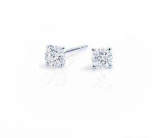 Jewellery: White Gold Lab Grown Diamond Stud Earrings