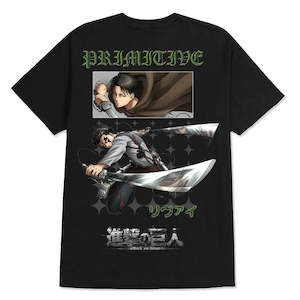 Clothing: PRIMITIVE X ATTACK ON TITAN SCOUT TEE - BLACK