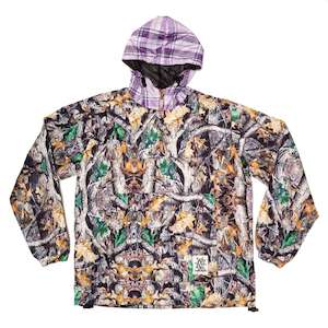 ARCADE TWO-TONE NYLON ANORAK - CAMO/PLAID