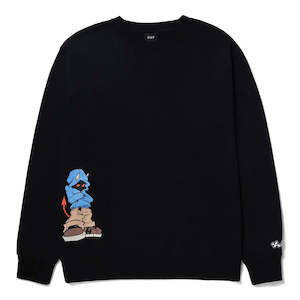 Huf Hell Razor Crew - Black