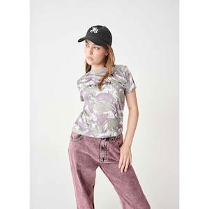 X-girl Camo Football Tee - Taupe Camo