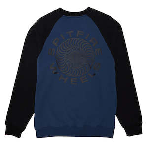 Spitfire Classic Swirl 87 Embroidered Crew - Navy/black