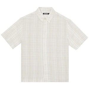 Afends Criss Cross Short Sleeve Shirt - Taupe