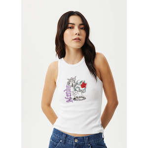 Clothing: AFENDS NIRVANA RIB SINGLET - WHITE