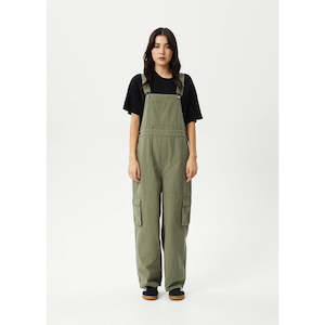 AFENDS FRASER UTILITY OVERALLS - OLIVE