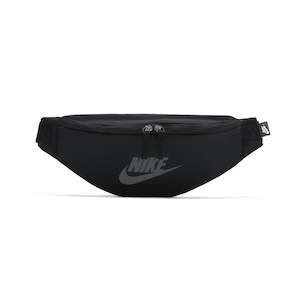 Clothing: NIKE HERITAGE WAISTPACK - BLACK/BLACK/WHITE